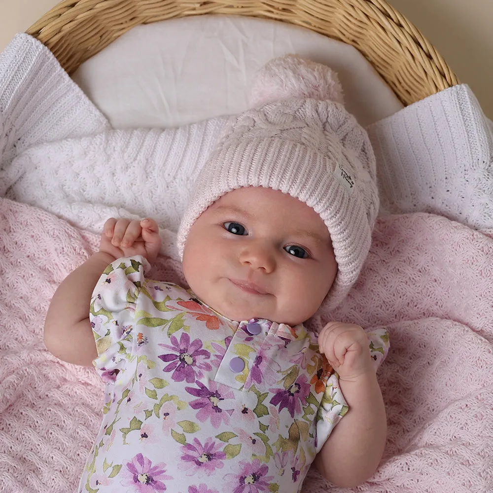 Organic Knit Beanie | Blush Pink