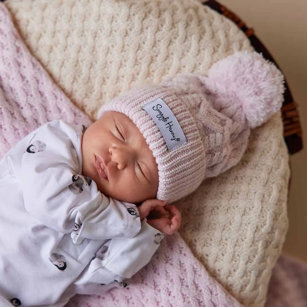 Organic Knit Beanie | Blush Pink