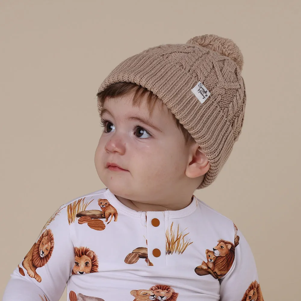 Organic Knit Beanie | Hazelnut