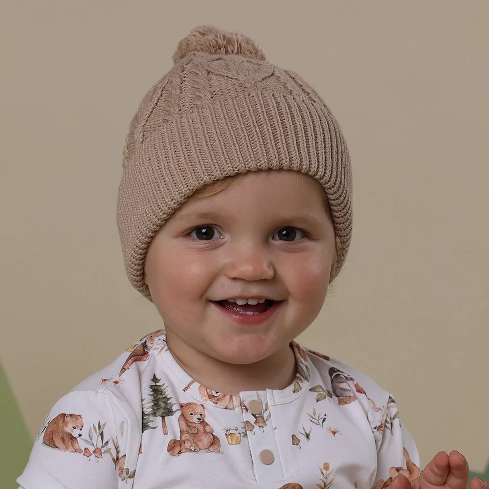 Organic Knit Beanie | Hazelnut
