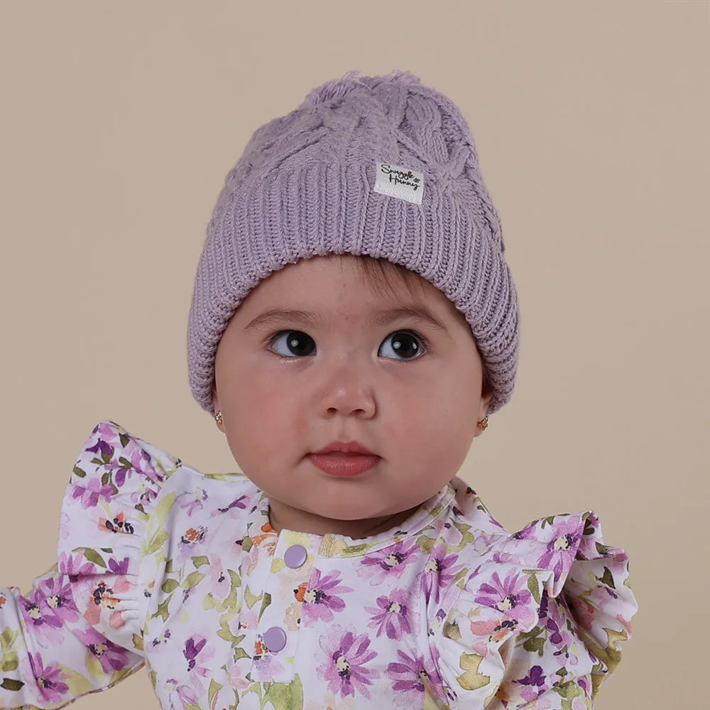 Organic Knit Beanie | Lavender