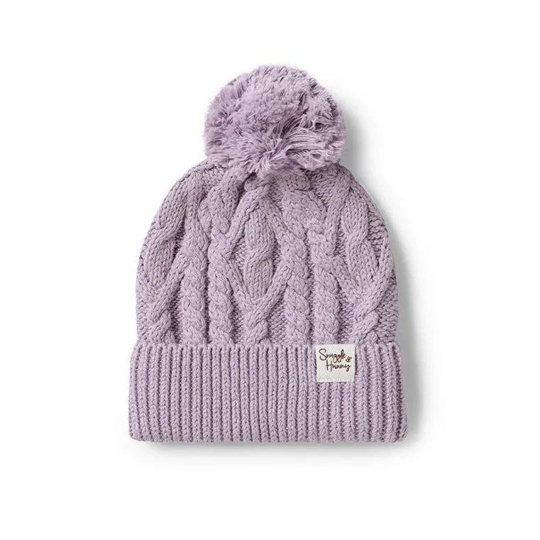 Organic Knit Beanie | Lavender