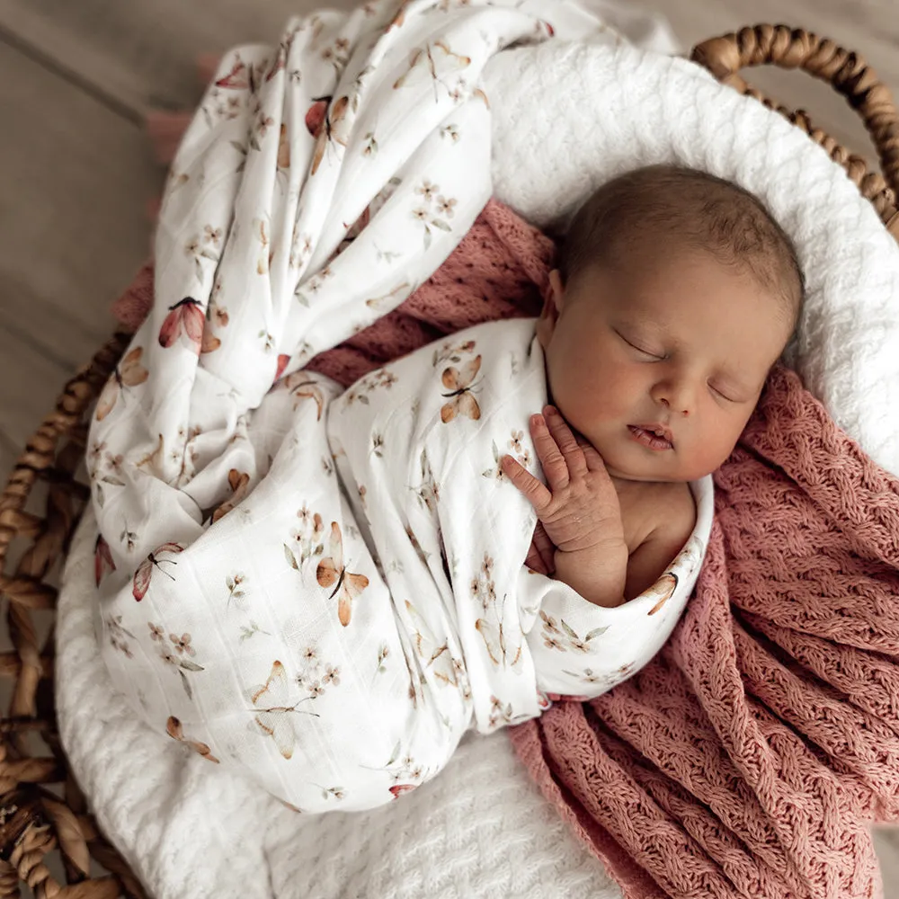 Organic Muslin Wrap | Butterfly