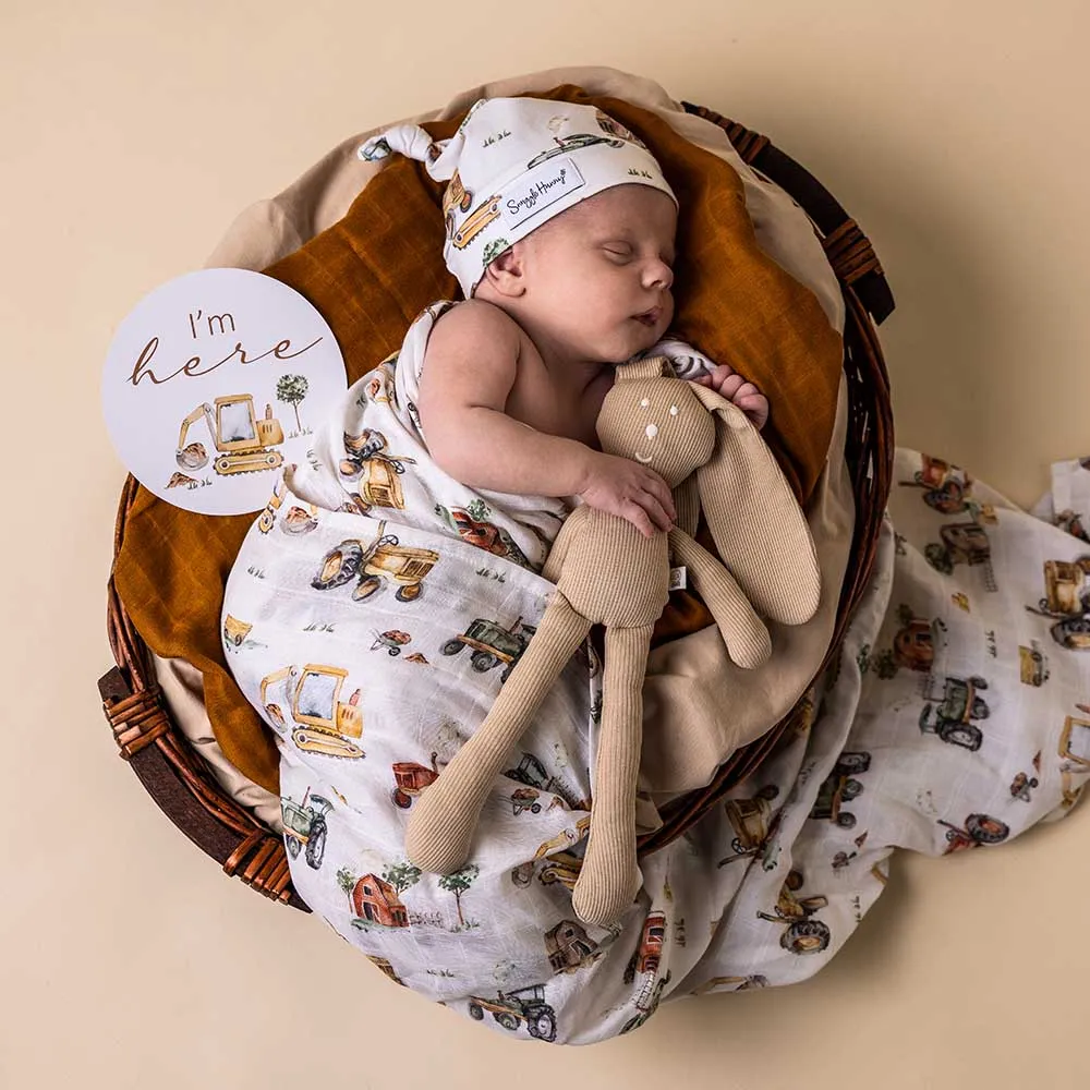 Organic Muslin Wrap | Diggers & Tractors
