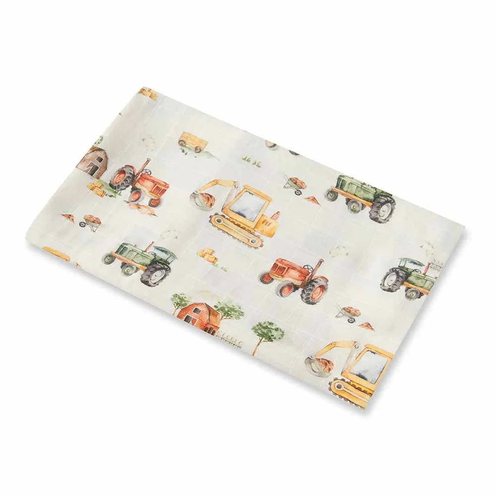 Organic Muslin Wrap | Diggers & Tractors