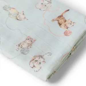 Organic Muslin Wrap | Kittens