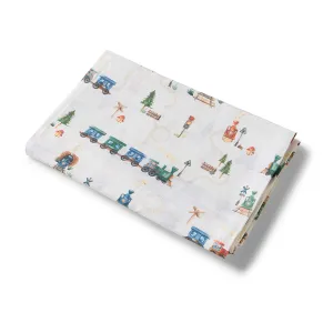Organic Muslin Wrap | Trains