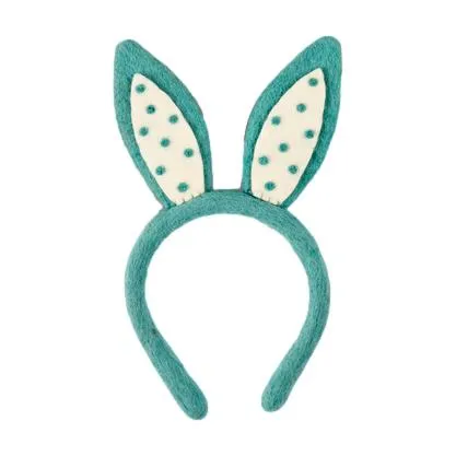 Pashom Easter Bunny Felt Ear Headband BLUE