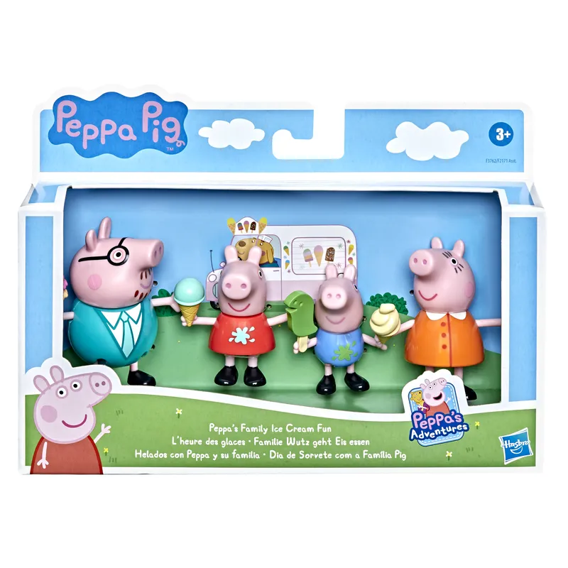 Peppa Pig Family Figure 4 Pack Peppa's Family Ice Cream Fun