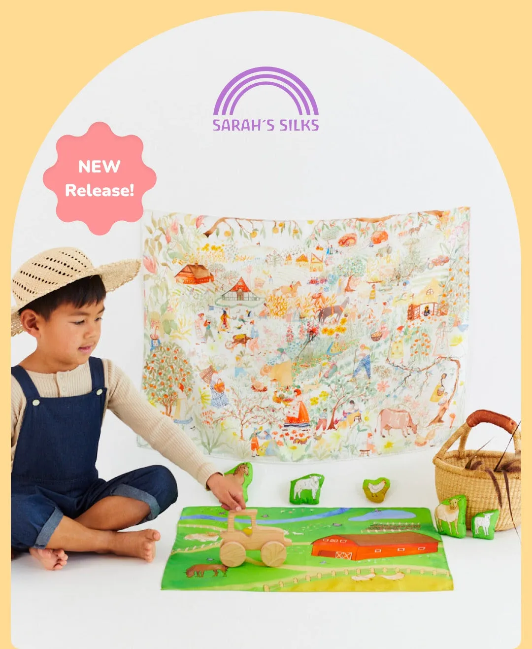 Playmap & Stuffed Farm Animals Set | On the Farm