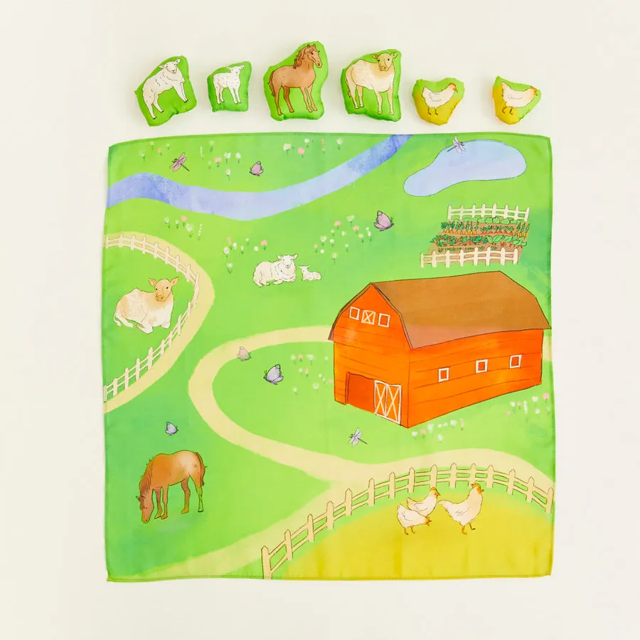 Playmap & Stuffed Farm Animals Set | On the Farm