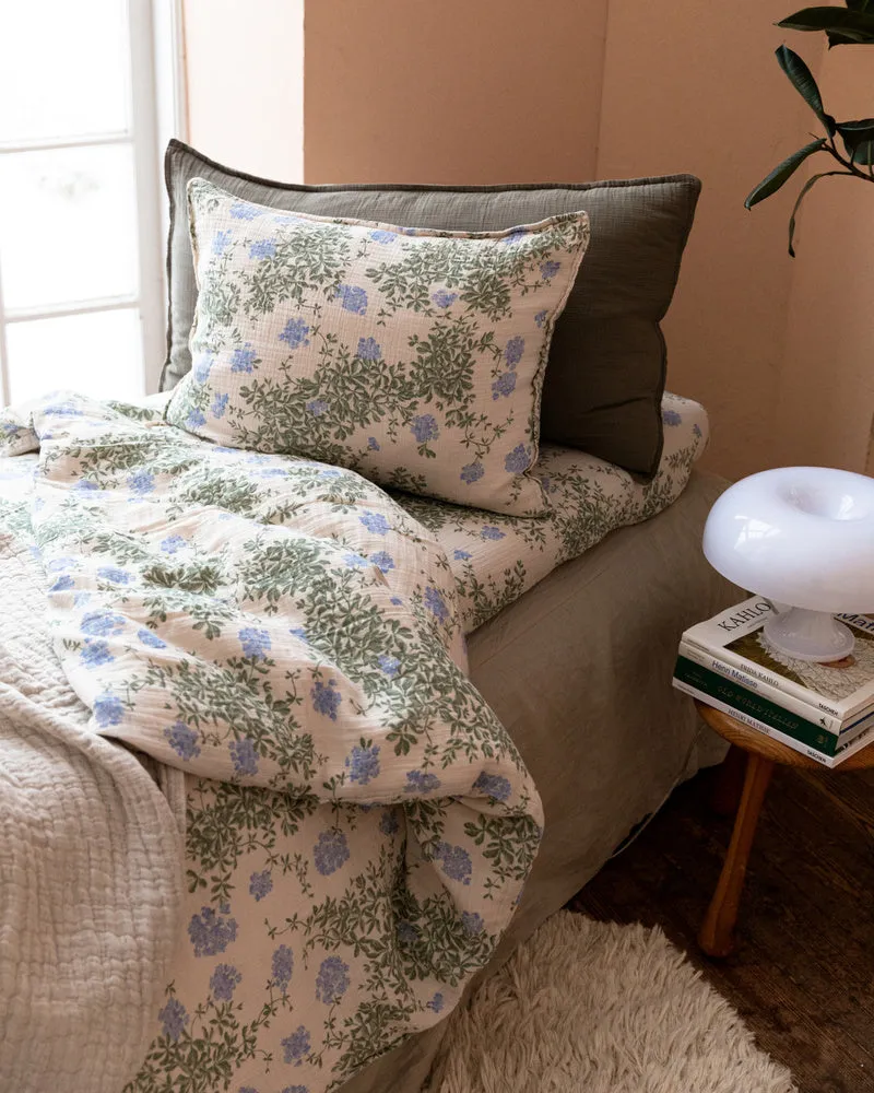 Plumbago Muslin Adult Bedset - Single