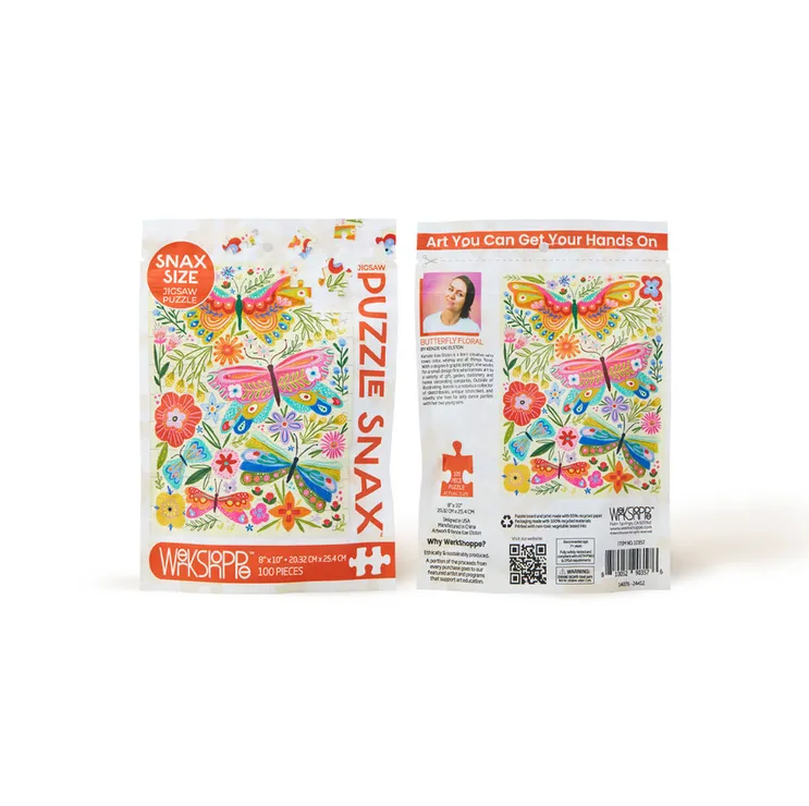 Puzzle Snax - Butterfly Floral 100 Pce