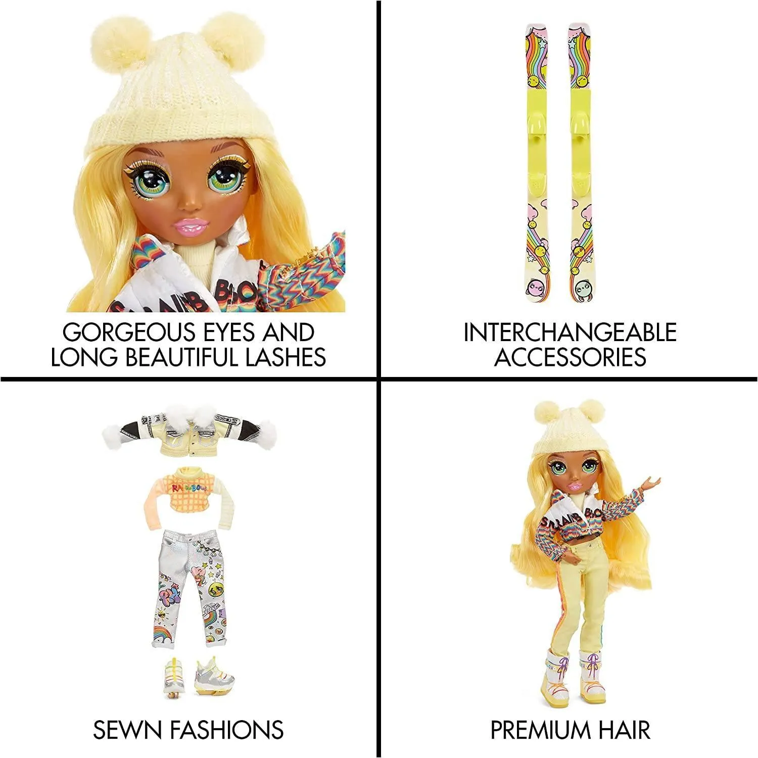 Rainbow High Winter Break Fashion Doll Sunny Madison Playset