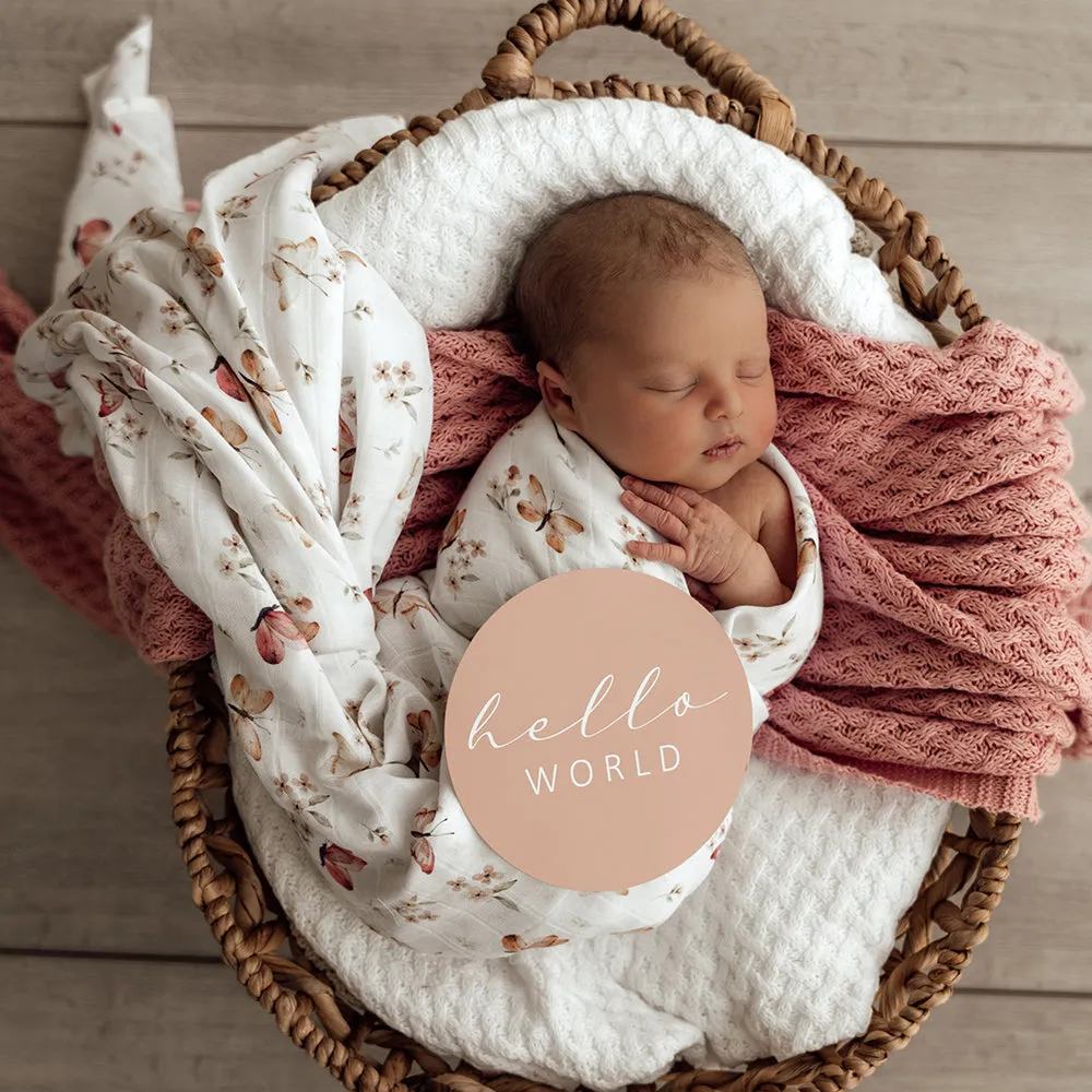 Reversible Milestone Cards | Butterfly   Pink Sand