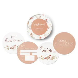 Reversible Milestone Cards | Butterfly   Pink Sand