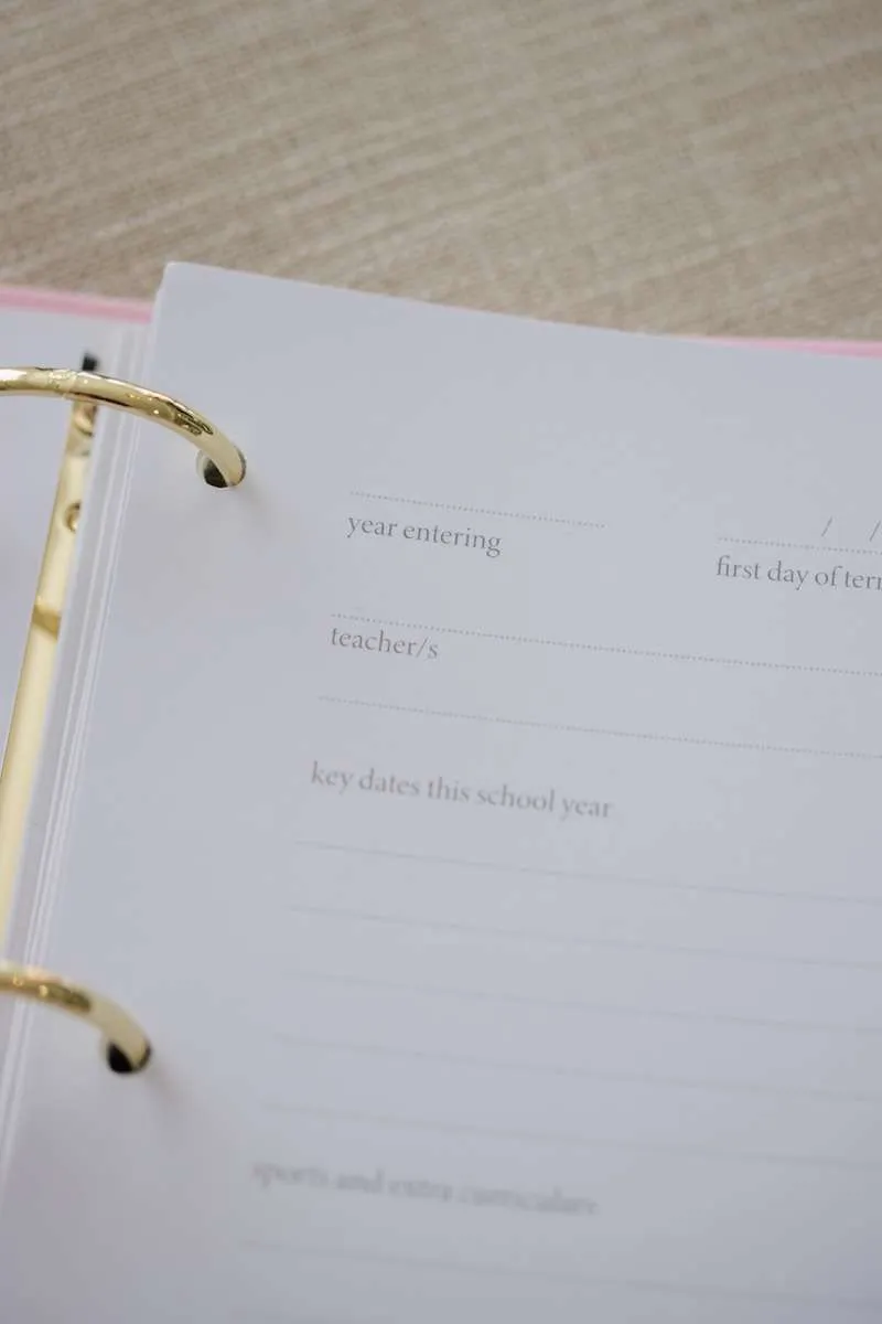 School Years Journal & Keepsake Organiser | Pink