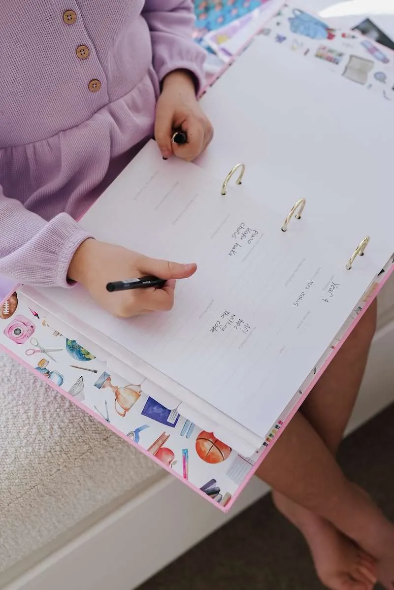 School Years Journal & Keepsake Organiser | Pink