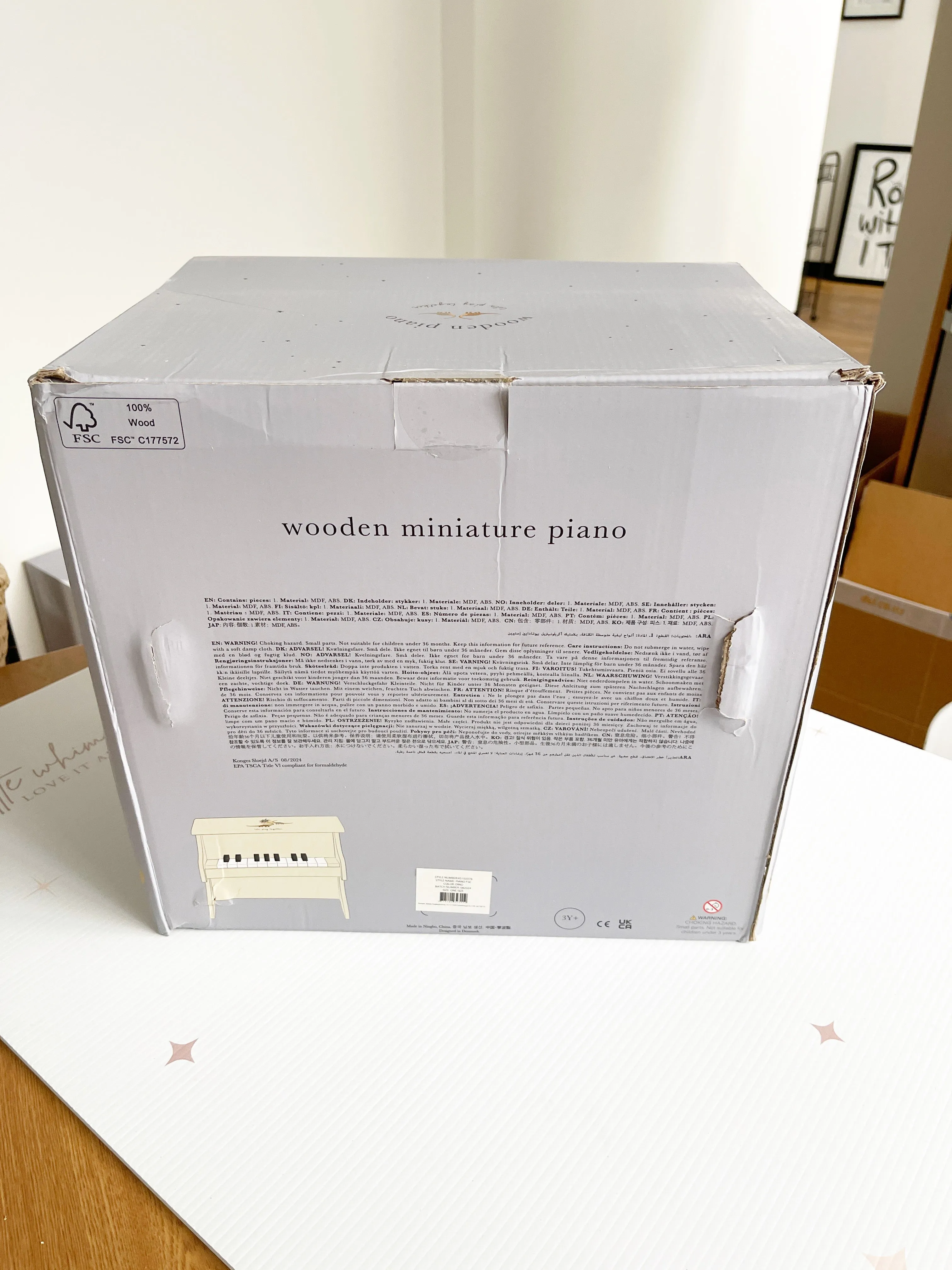 SECOND Konges Sløjd Wooden Piano | Dino 1 (DAMAGED PACKAGING ONLY)