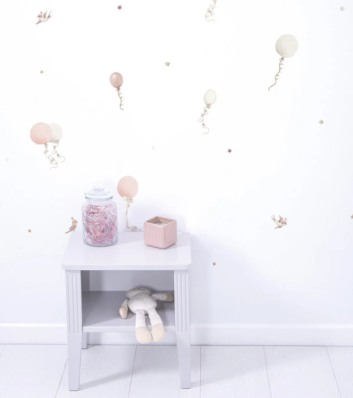 Selene | Wall Decals - Balloons   Birds Pink
