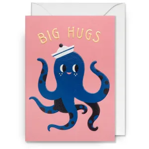 Smiley Octopus Big Hugs Greeting Card