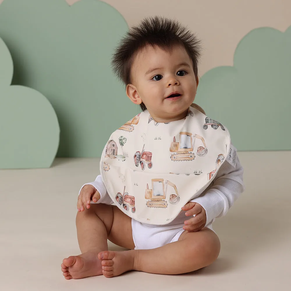 Snuggle Bib Waterproof | Diggers & Tractors