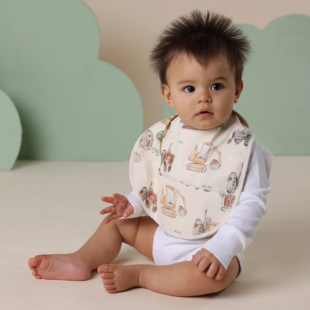 Snuggle Bib Waterproof | Diggers & Tractors