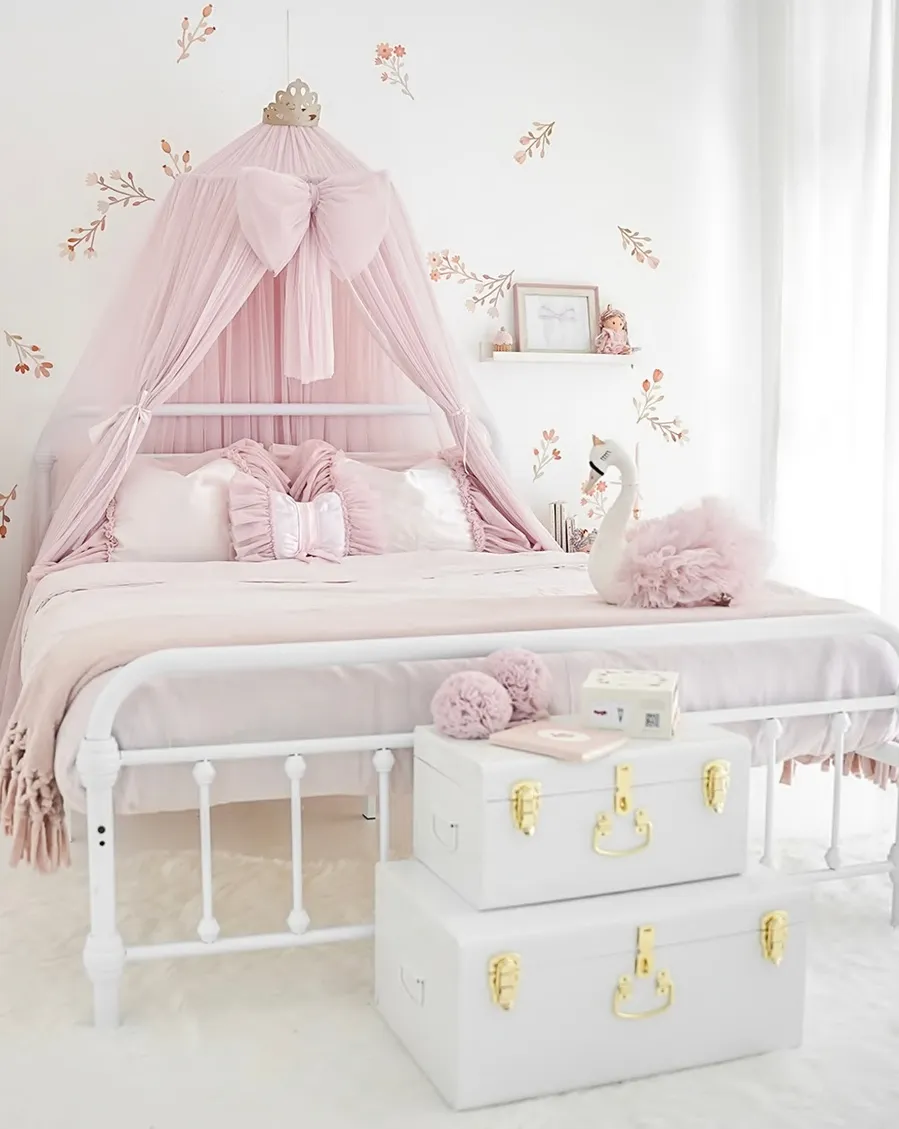 Spinkie Big Bow in PALE ROSE