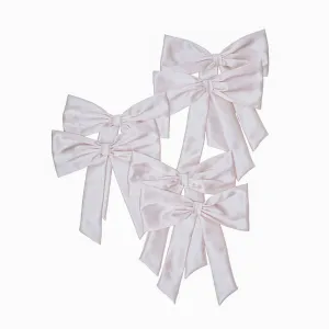 Spinkie Bow Ornament Set of 6 in POWDER PINK