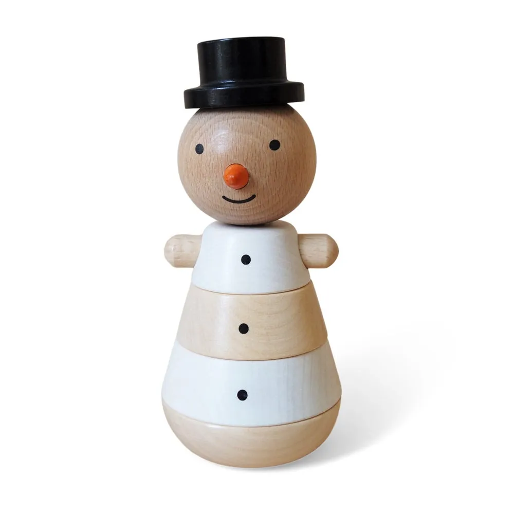 Stacking Wooden Snowman