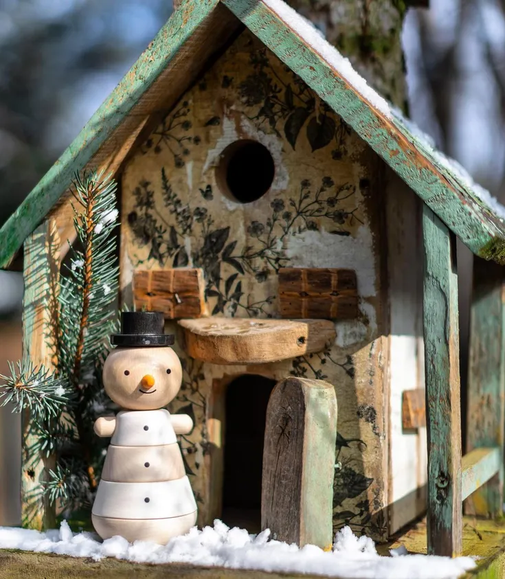 Stacking Wooden Snowman