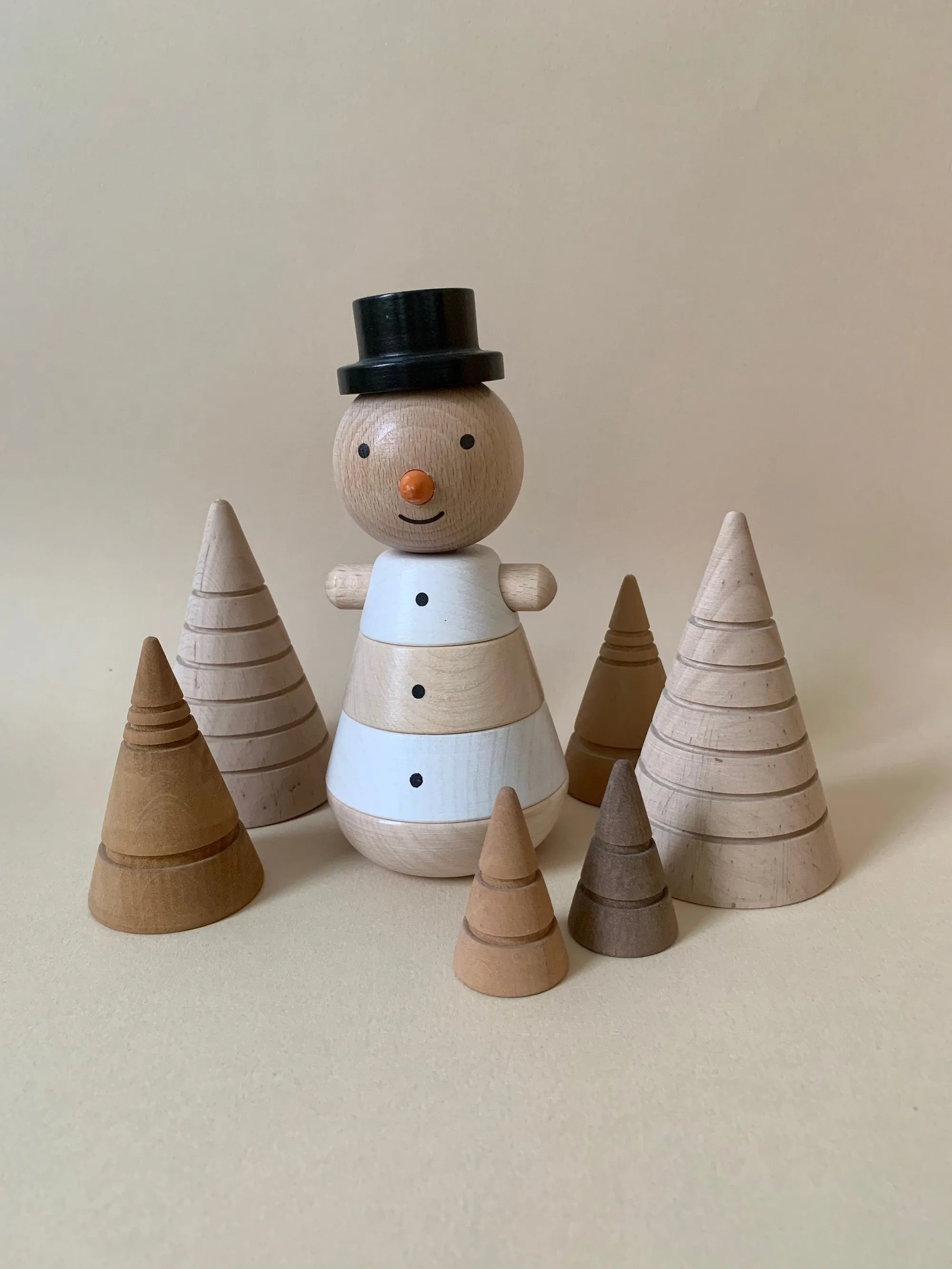 Stacking Wooden Snowman