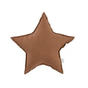 Star Cushion Mini - Pure Nature Chocolate Linen