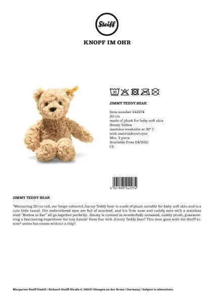 Steiff Jimmy Teddy Bear 20 cm