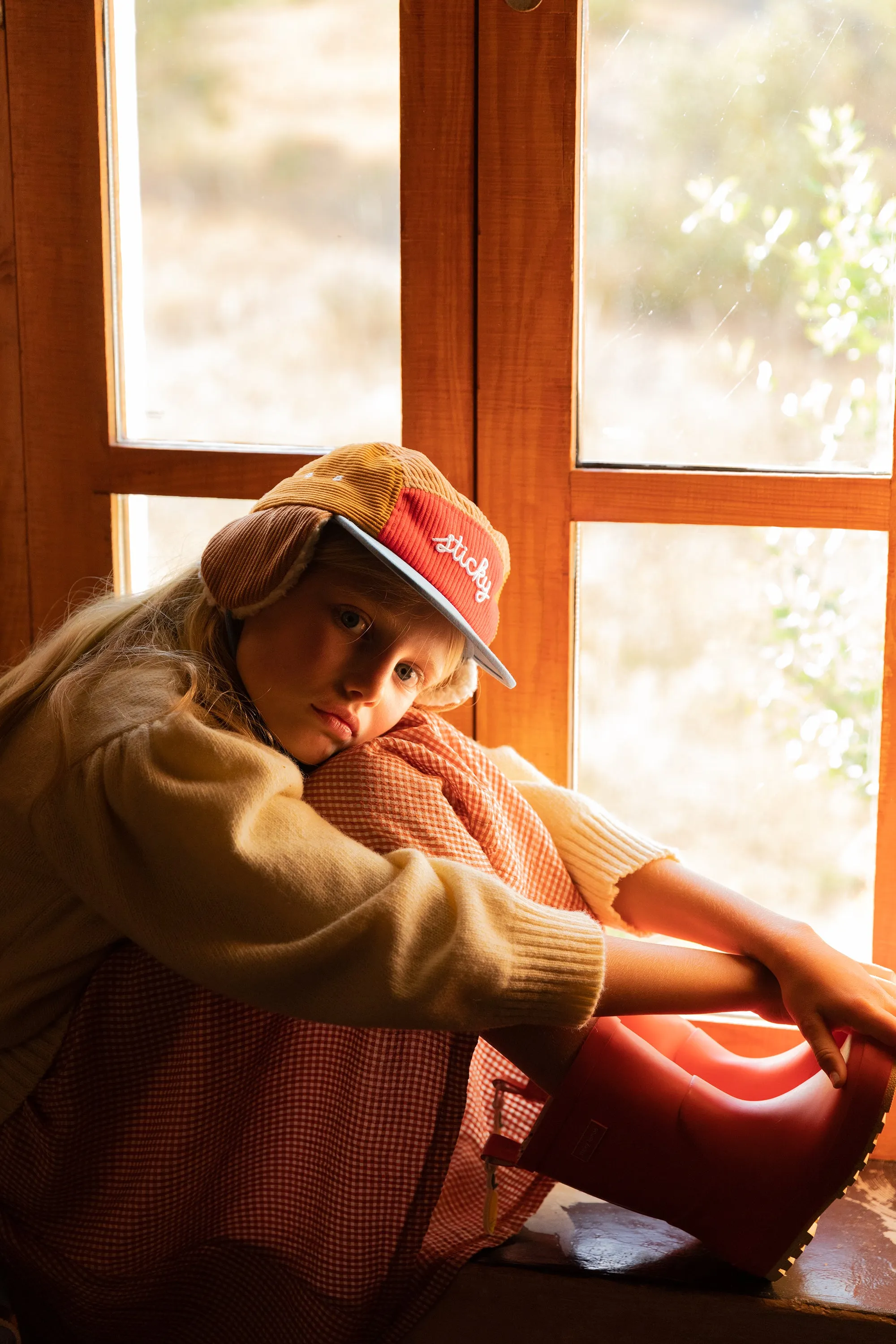 Sticky Lemon Farmhouse Corduroy Cap | Ladybird Red
