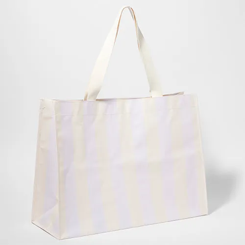 Sunnylife Carryall Beach Bag | Rio Sun Pastel Lilac Stripe