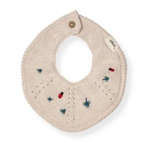 Teething Bib - Flora | Clover in Cream