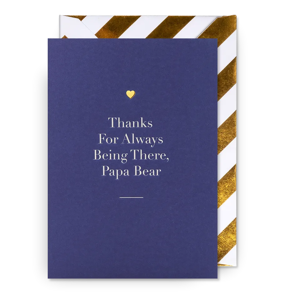 Thanks for Always Being There, Papa Bear Greeting Card