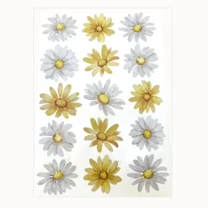 Wall Decals - Daisy Watercolour Flowers - Fabric