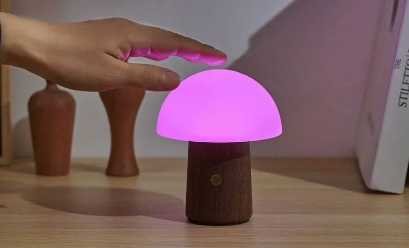 Walnut - Mini Alice Mushroom LED Light