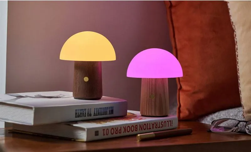 Walnut - Mini Alice Mushroom LED Light