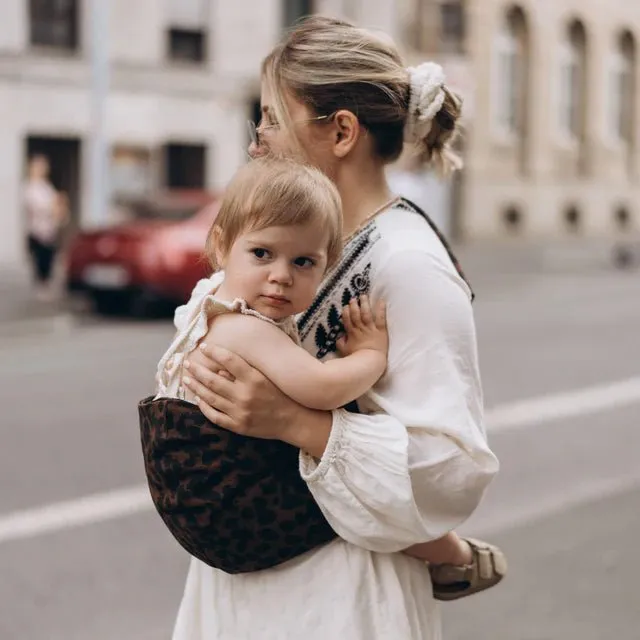 Wildride: Toddler Carrier Leopard Print Brown
