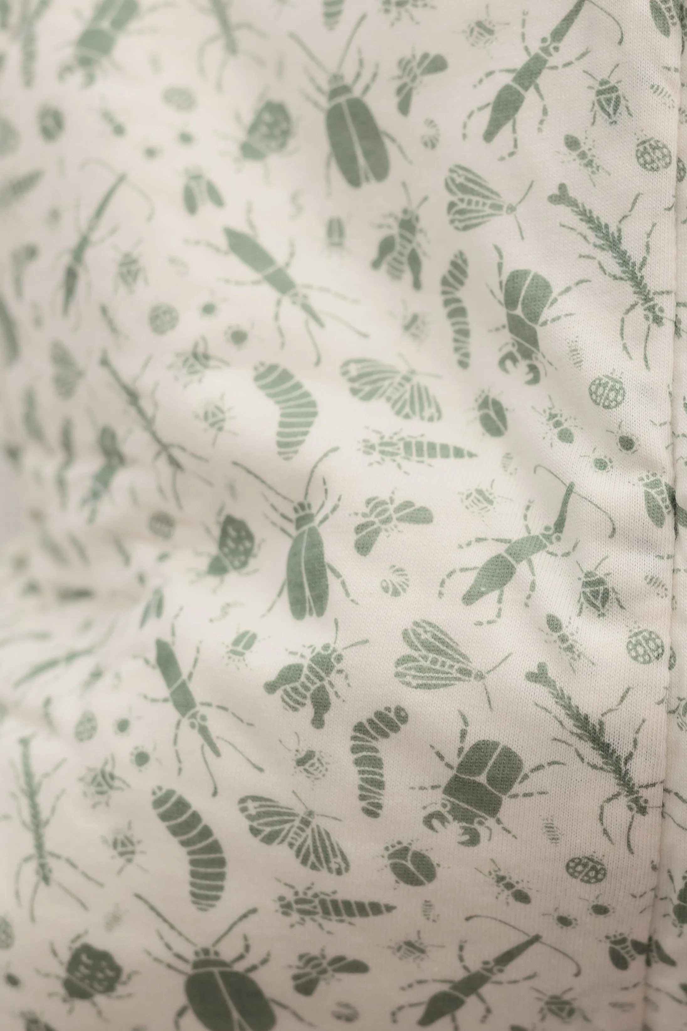 Woolbabe Merino/Organic Cotton Swaddle/Blanket | BUGS Sage