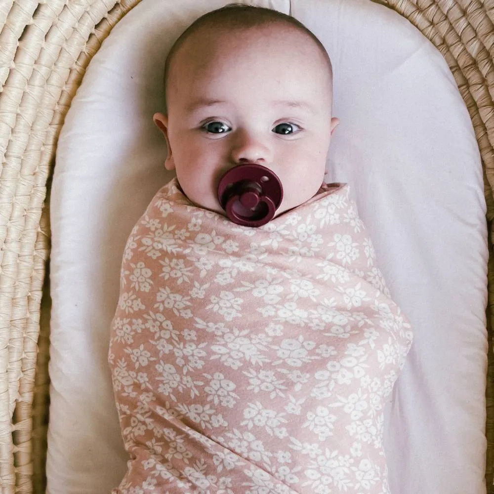 Woolbabe Merino/Organic Cotton Swaddle/Blanket | Manuka Peach