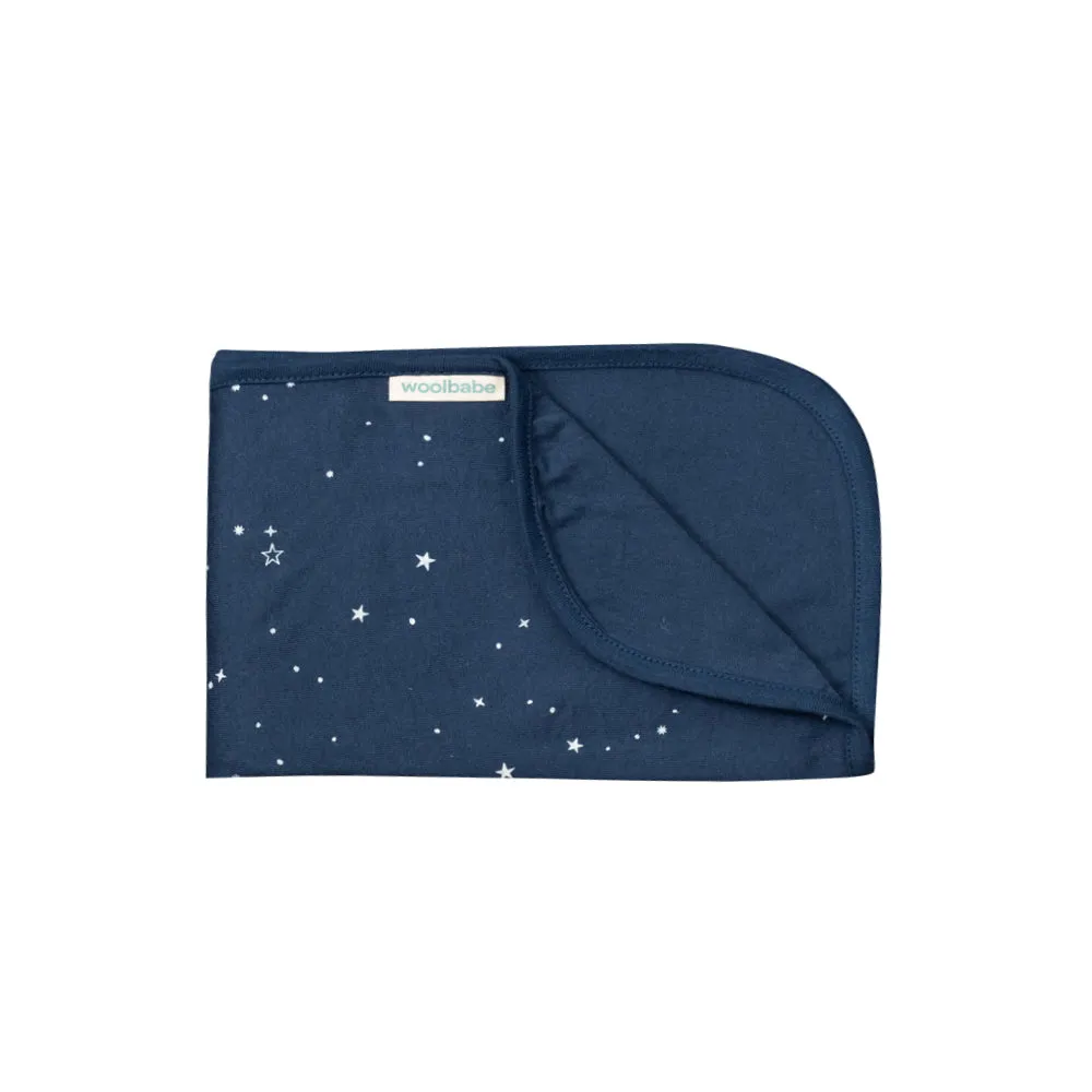 Woolbabe Merino/Organic Cotton Swaddle/Blanket | Stars Tekapo