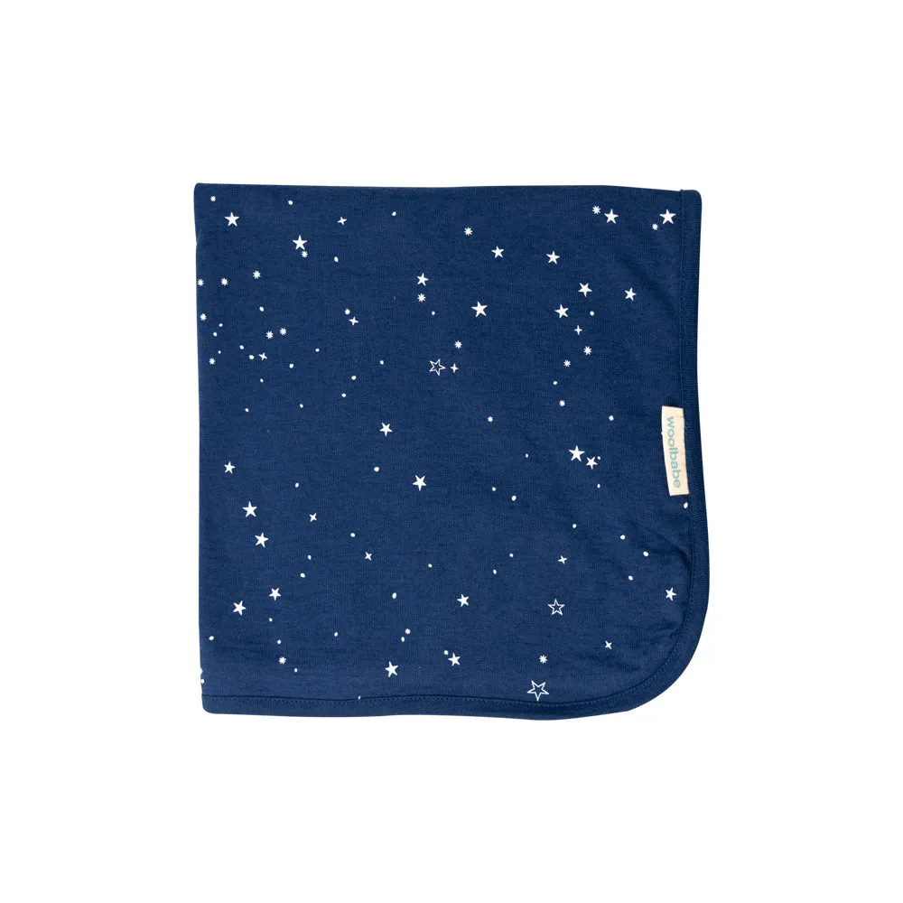 Woolbabe Merino/Organic Cotton Swaddle/Blanket | Stars Tekapo