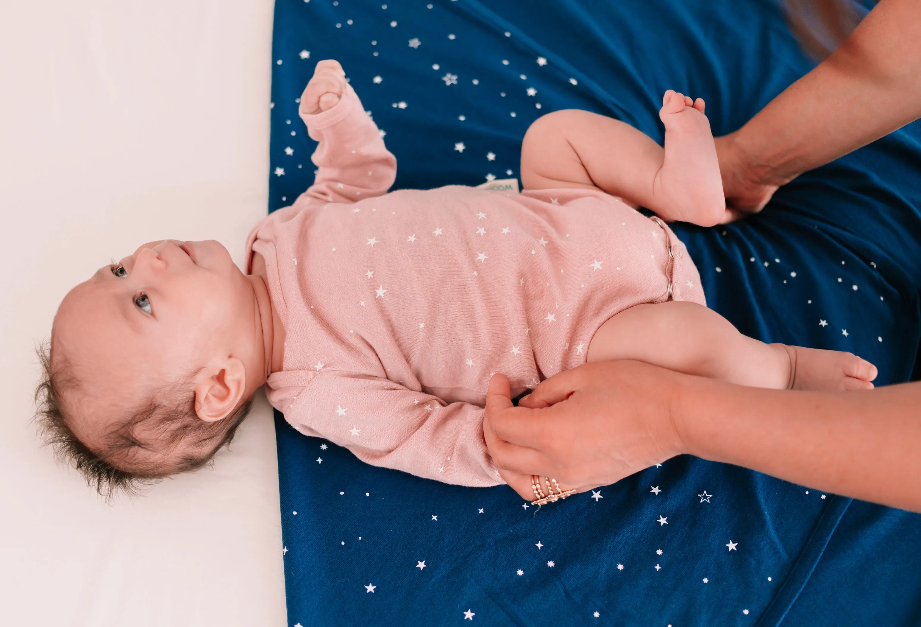Woolbabe Merino/Organic Cotton Swaddle/Blanket | Stars Tekapo