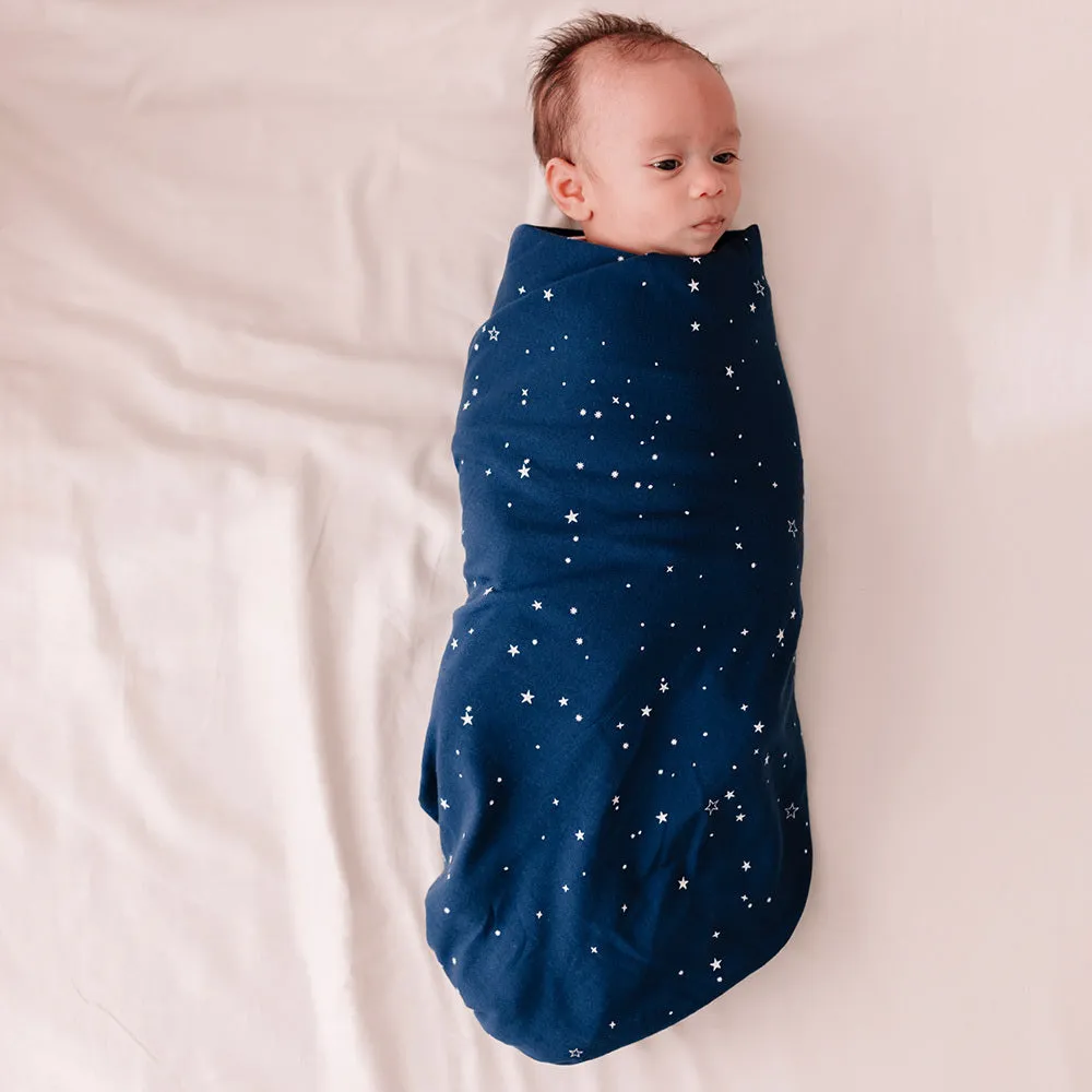 Woolbabe Merino/Organic Cotton Swaddle/Blanket | Stars Tekapo
