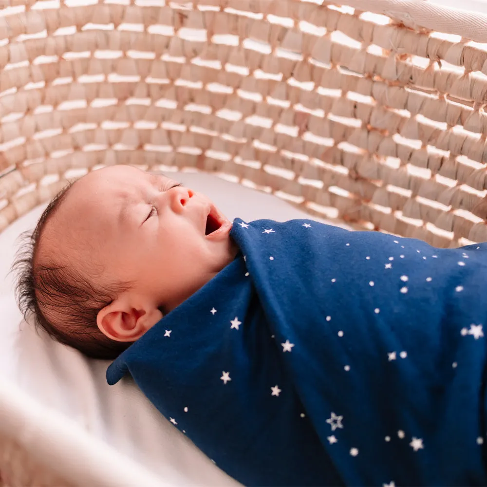 Woolbabe Merino/Organic Cotton Swaddle/Blanket | Stars Tekapo