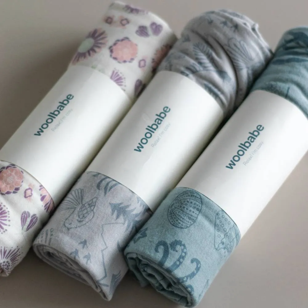 Woolbabe Merino/Organic Cotton Swaddle/Blanket | Wildflower